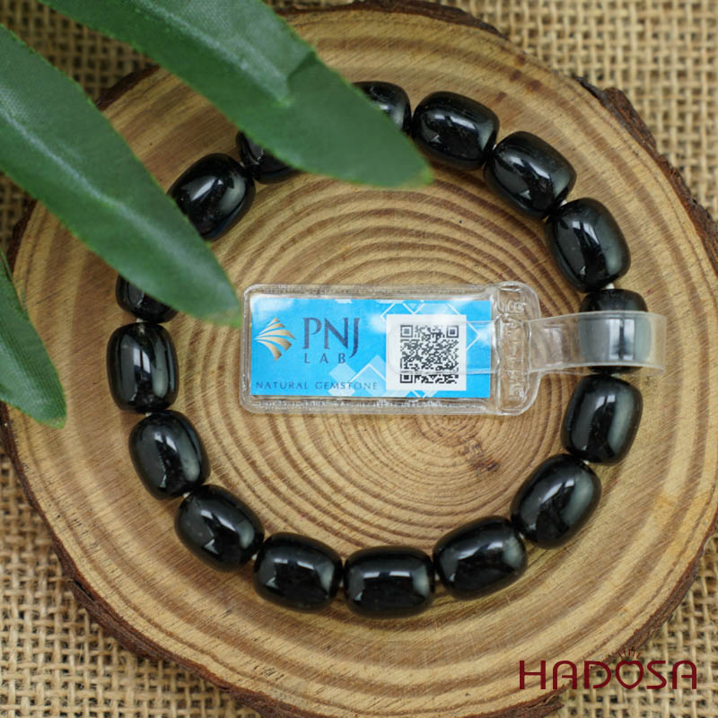 Vòng đá Thạch anh tóc đen 10x13mm chuẩn 6A