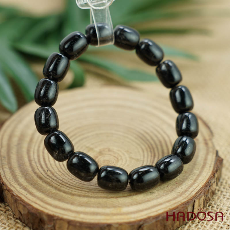 Vòng đá Thạch anh tóc đen 10x13mm chuẩn 6A