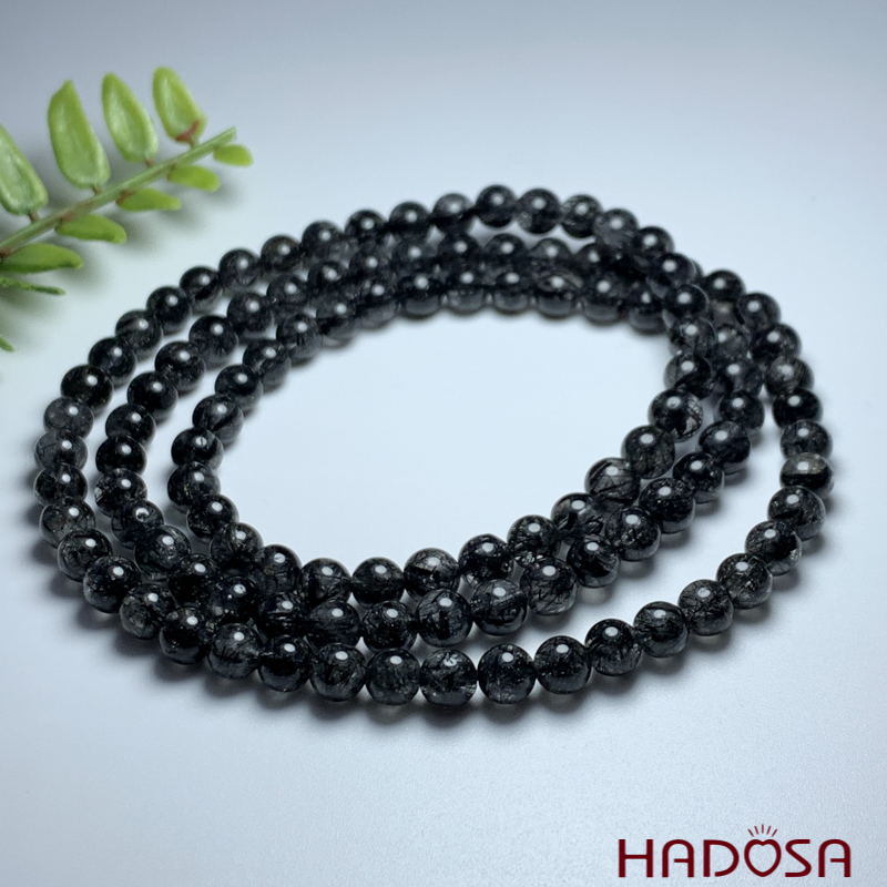 Vòng Thạch anh tóc đen 05mm 6A