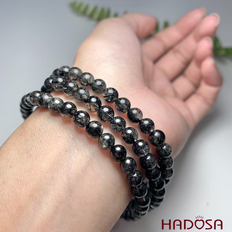 Vòng Thạch anh tóc đen 05mm 6A