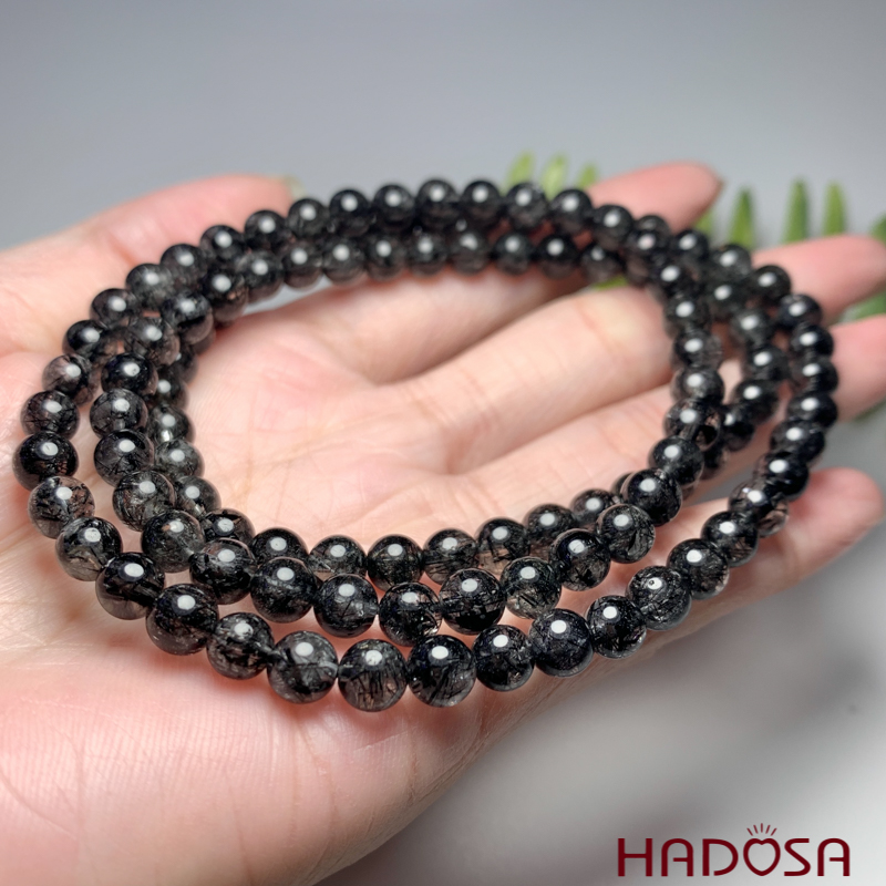 Vòng Thạch anh tóc đen 05mm 6A