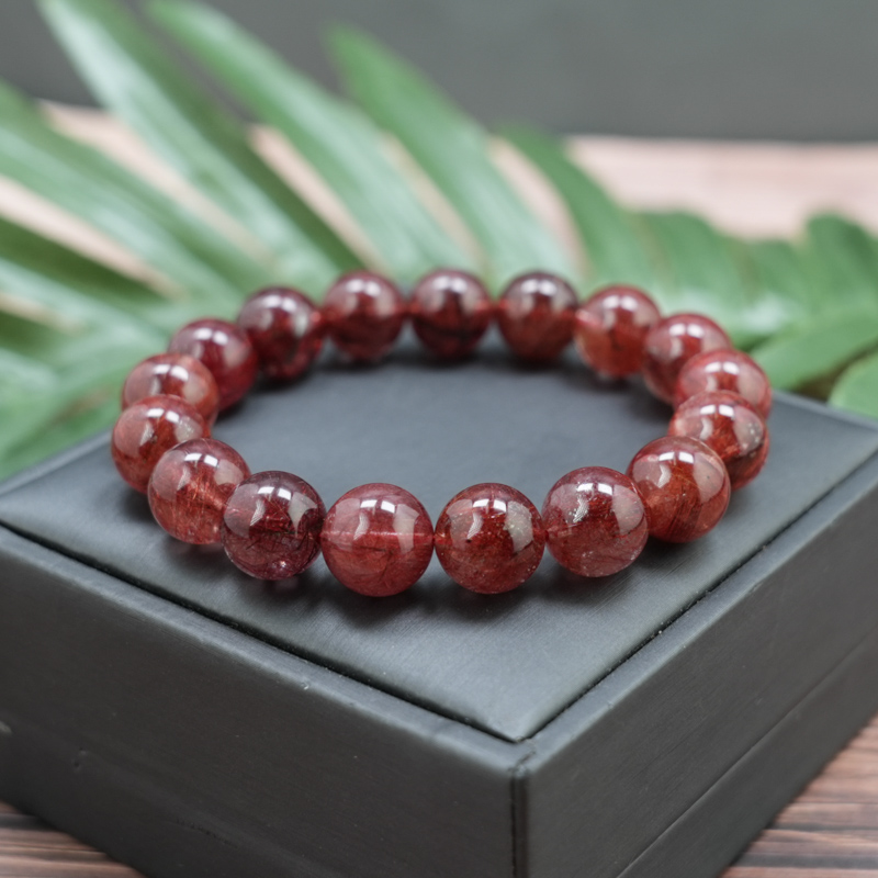 Vòng Thạch anh tóc đỏ 12mm chuẩn 5A