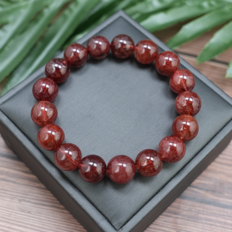 Vòng Thạch anh tóc đỏ 12mm chuẩn 5A