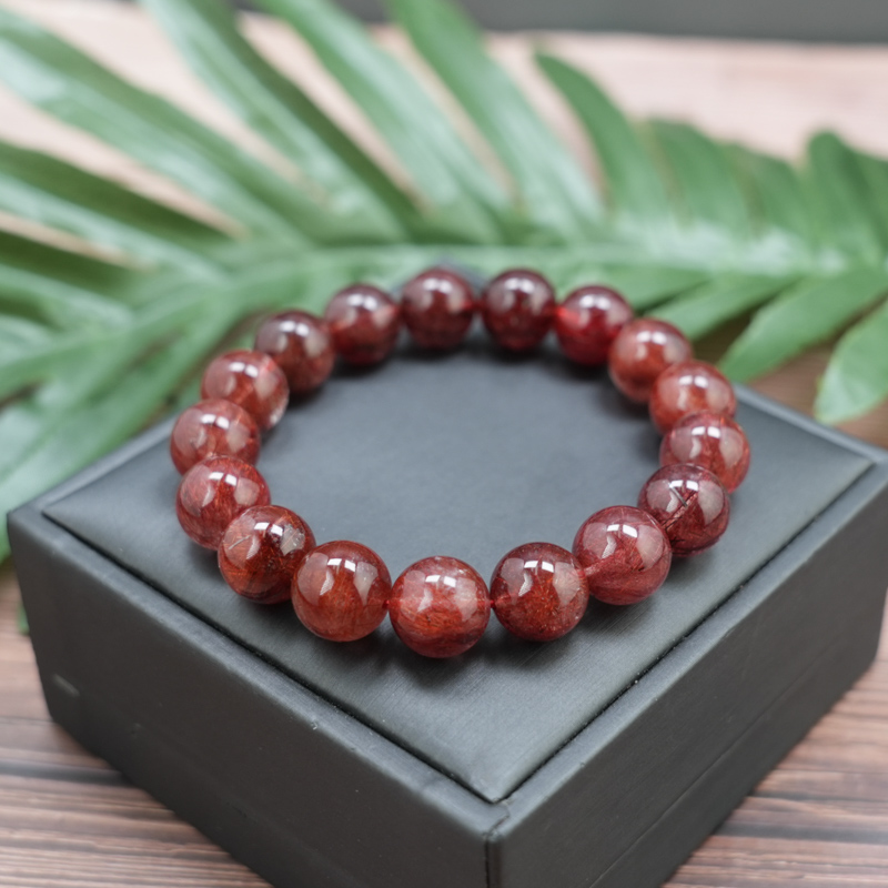 Vòng Thạch anh tóc đỏ 12mm chuẩn 5A