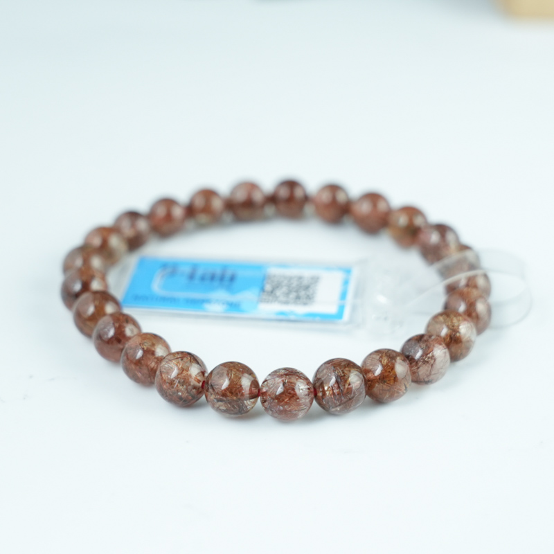 Vòng Thạch Anh tóc đồng 7mm chuẩn 5A(-)