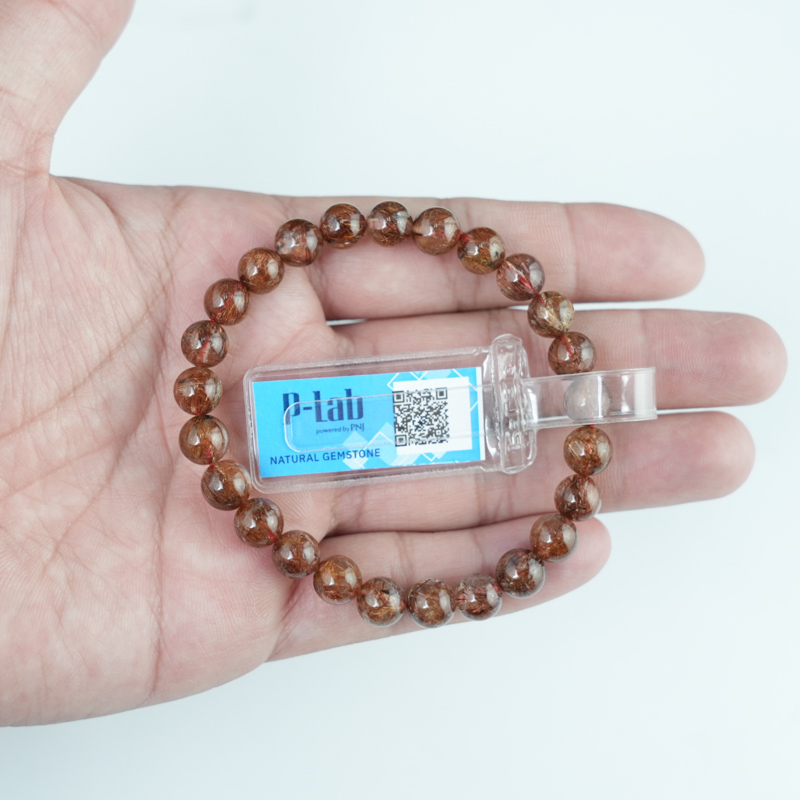 Vòng Thạch Anh tóc đồng 7mm chuẩn 5A(-)