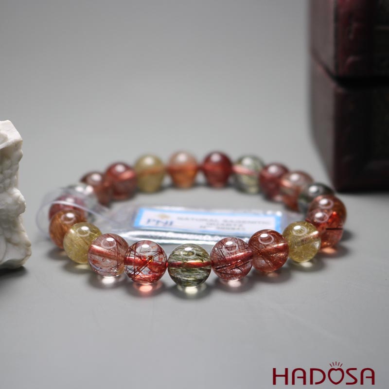 Vòng thạch anh tóc tam tài 9mm 5A