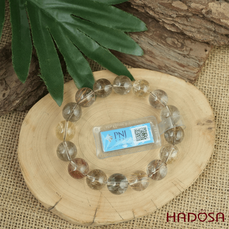 Vòng Thạch anh tóc trắng 13mm chuẩn 2A