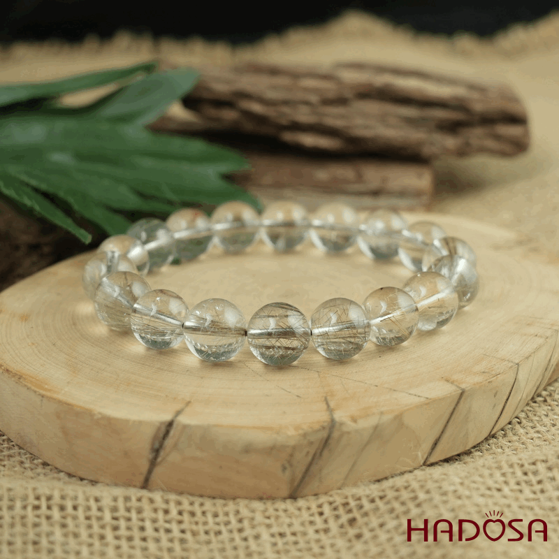 Vòng Thạch anh tóc trắng 11mm chuẩn 2A