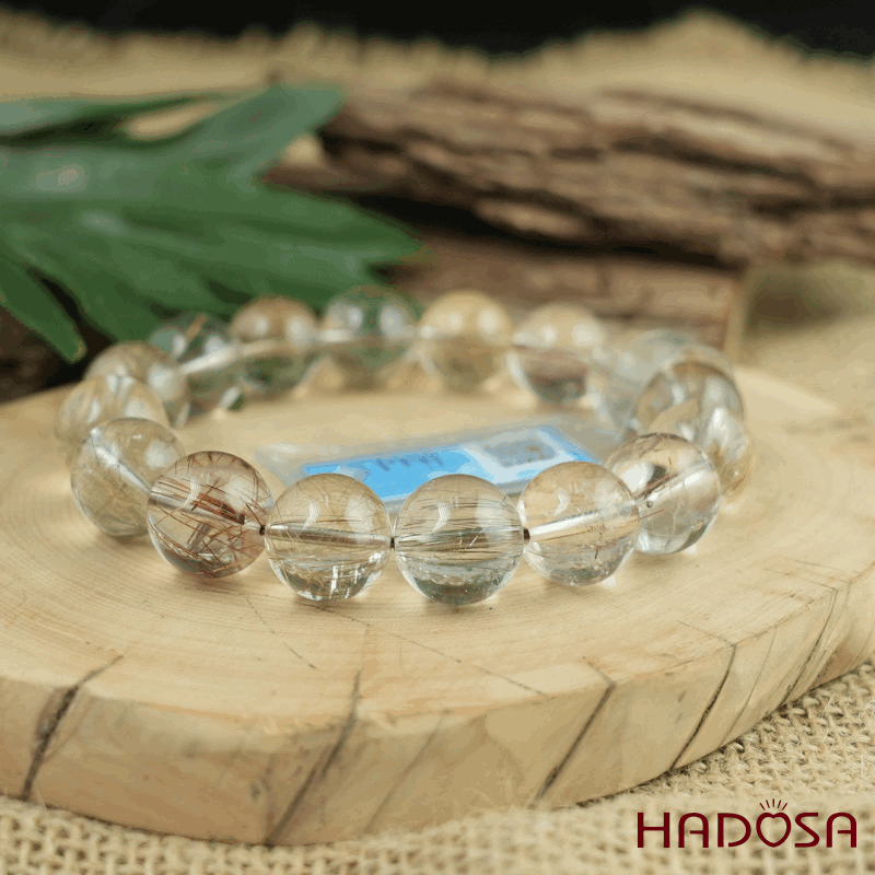 Vòng Thạch anh tóc trắng 13mm chuẩn 2A