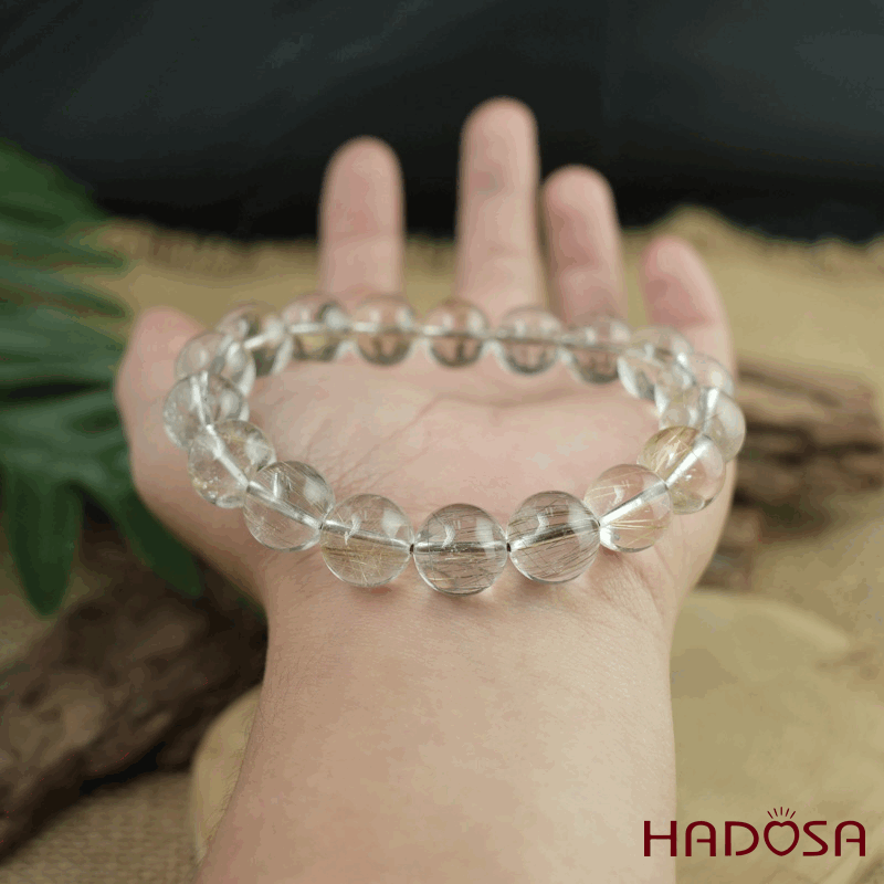 Vòng Thạch anh tóc trắng 11mm chuẩn 2A