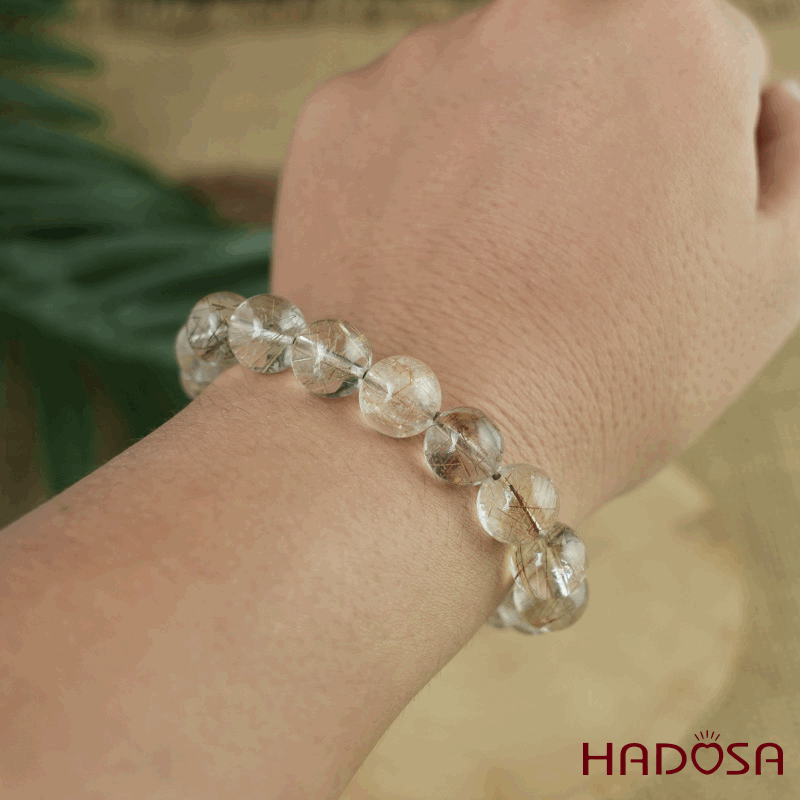 Vòng Thạch anh tóc trắng 10mm chuẩn 2A