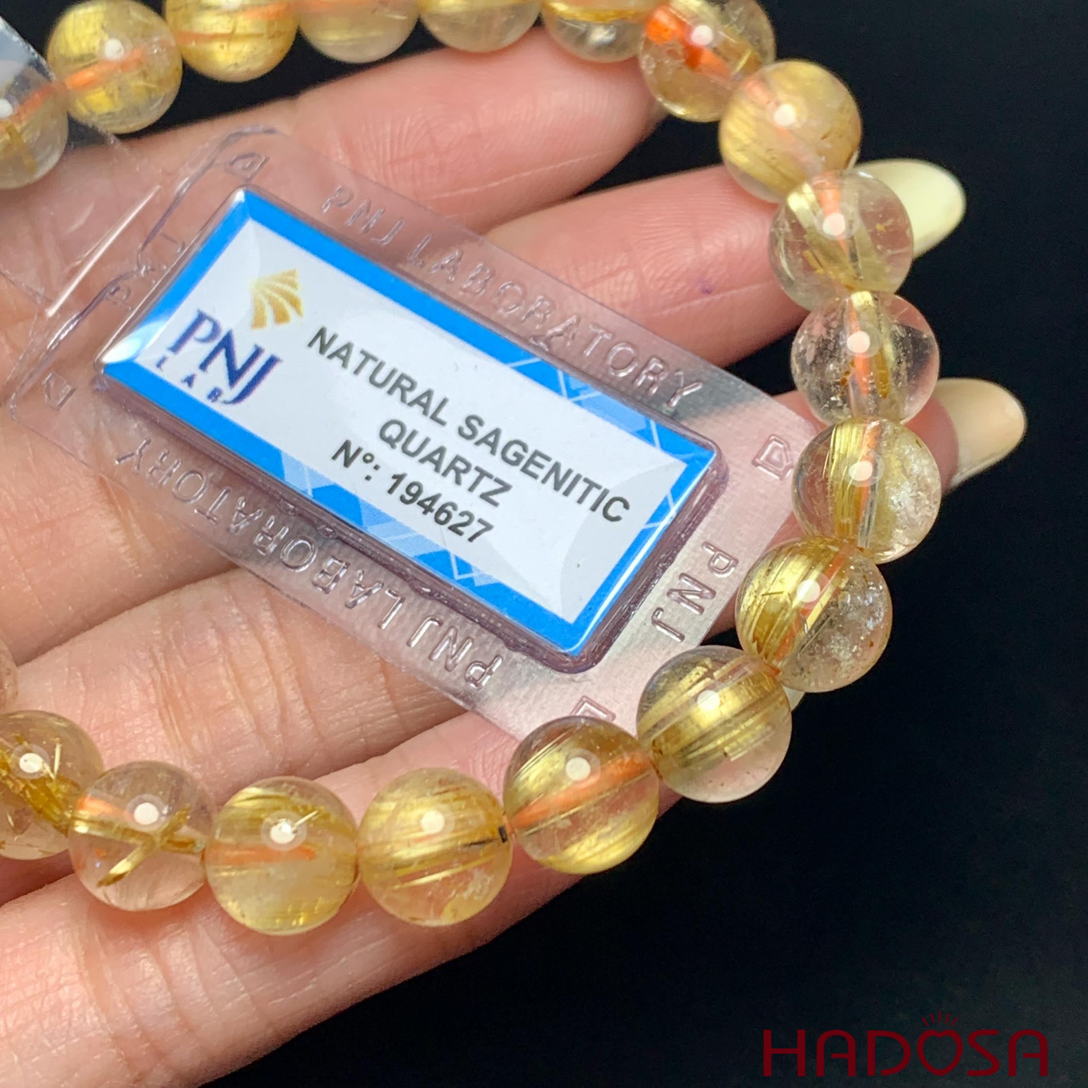 Vòng Thạch Anh tóc vàng 08mm chuẩn 7A