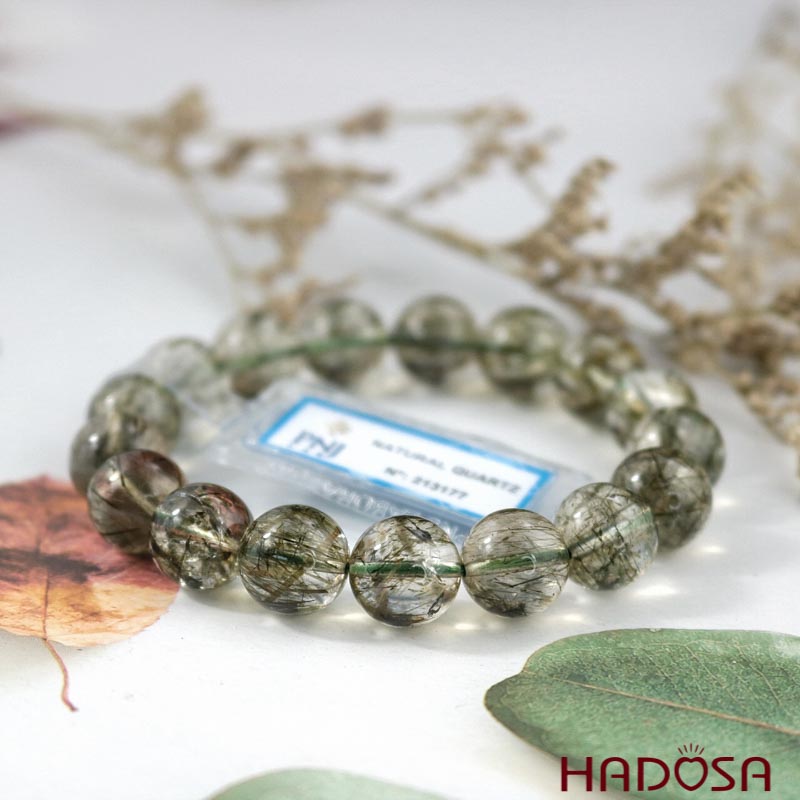 Vòng Thạch Anh Tóc Xanh 12mm 5A