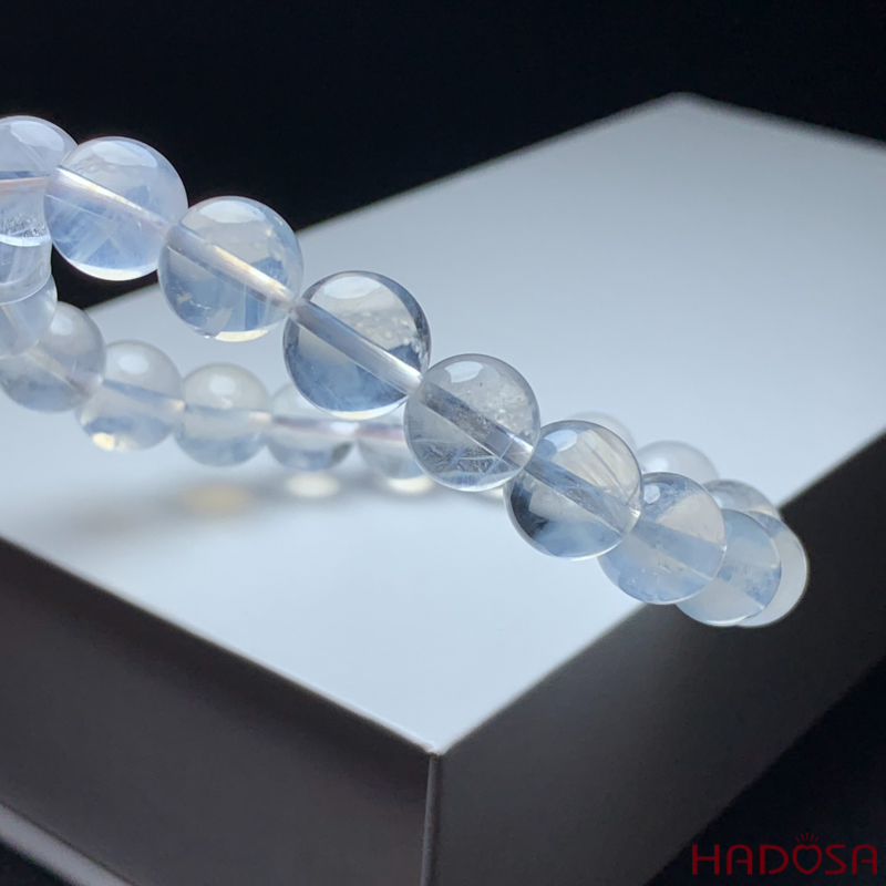 Vòng Thạch anh trắng ánh trăng 9mm chuẩn 8A