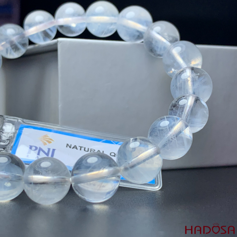 Vòng Thạch anh trắng ánh trăng 9mm chuẩn 8A