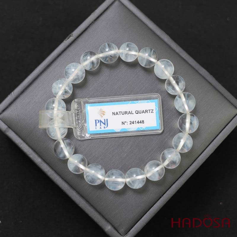 Vòng Thạch anh trắng ánh trăng 9mm chuẩn 6A