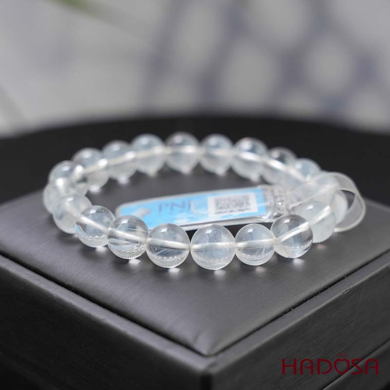 Vòng Thạch anh trắng ánh trăng 9mm chuẩn 6A