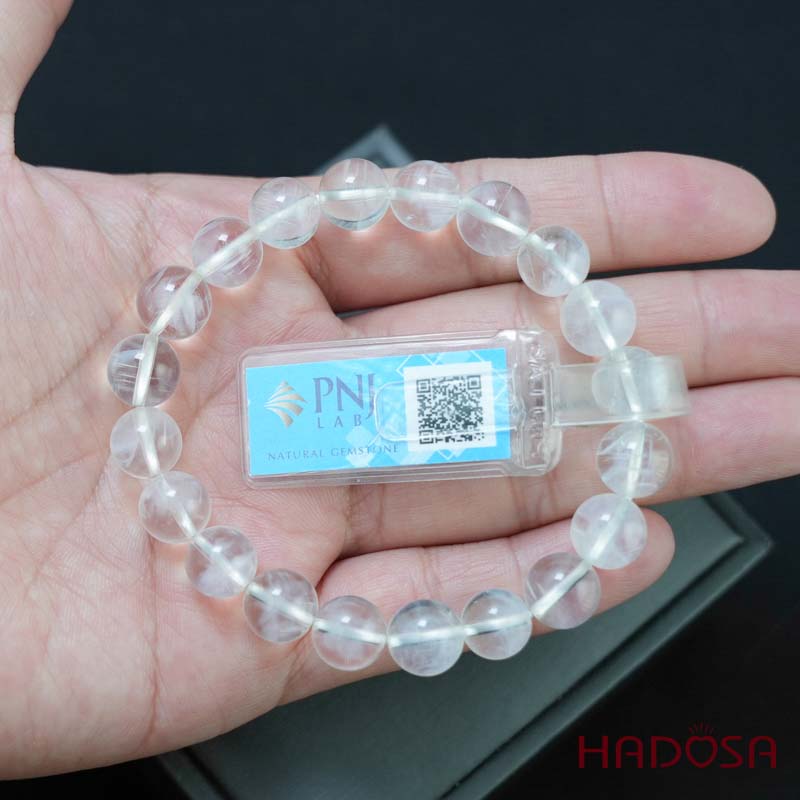 Vòng Thạch anh trắng ánh trăng 9mm chuẩn 6A