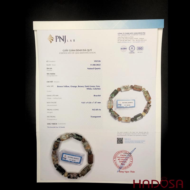 Vòng tay Thạch anh ưu linh hoa 09*18mm 6A