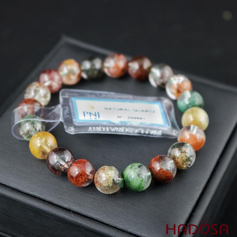 Vòng thạch thạch anh ưu linh hoa 09mm cao cấp chuẩn 6A