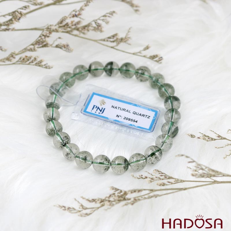 Vòng Thạch anh ưu linh xanh 8mm chuẩn 4A