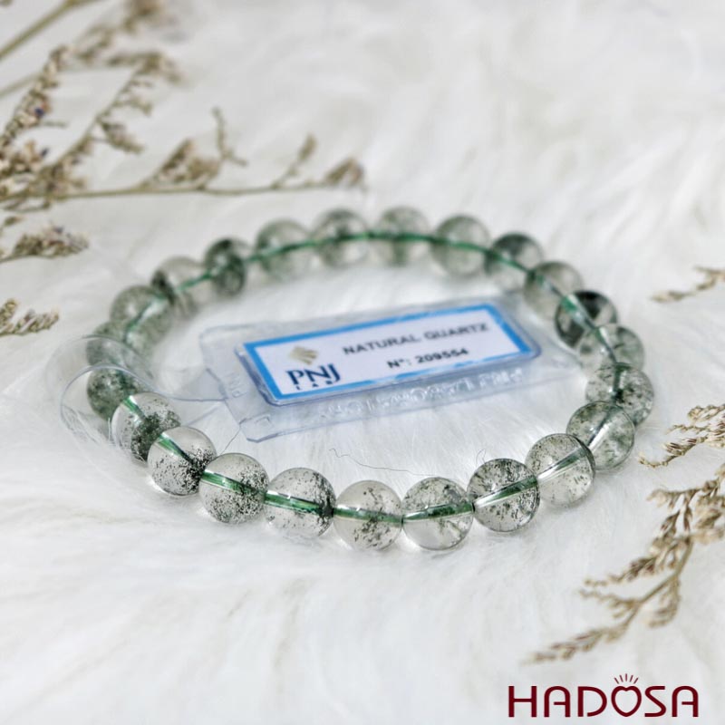 Vòng Thạch anh ưu linh xanh 8mm chuẩn 4A