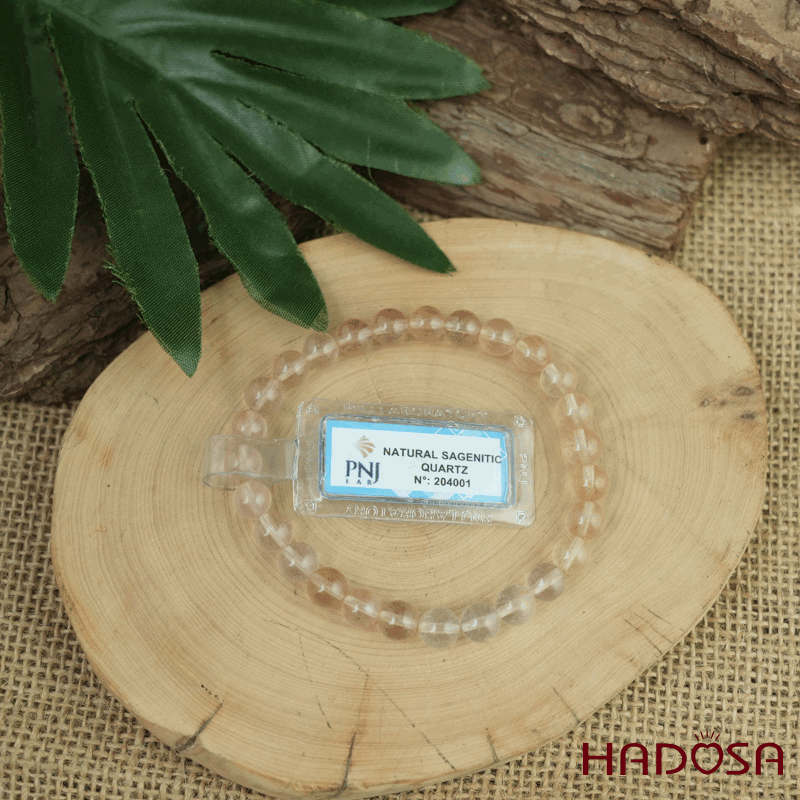 Vòng thạch anh tóc hỗn hợp 7mm