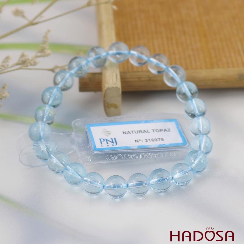 Vòng Topaz xanh 07mm 6A