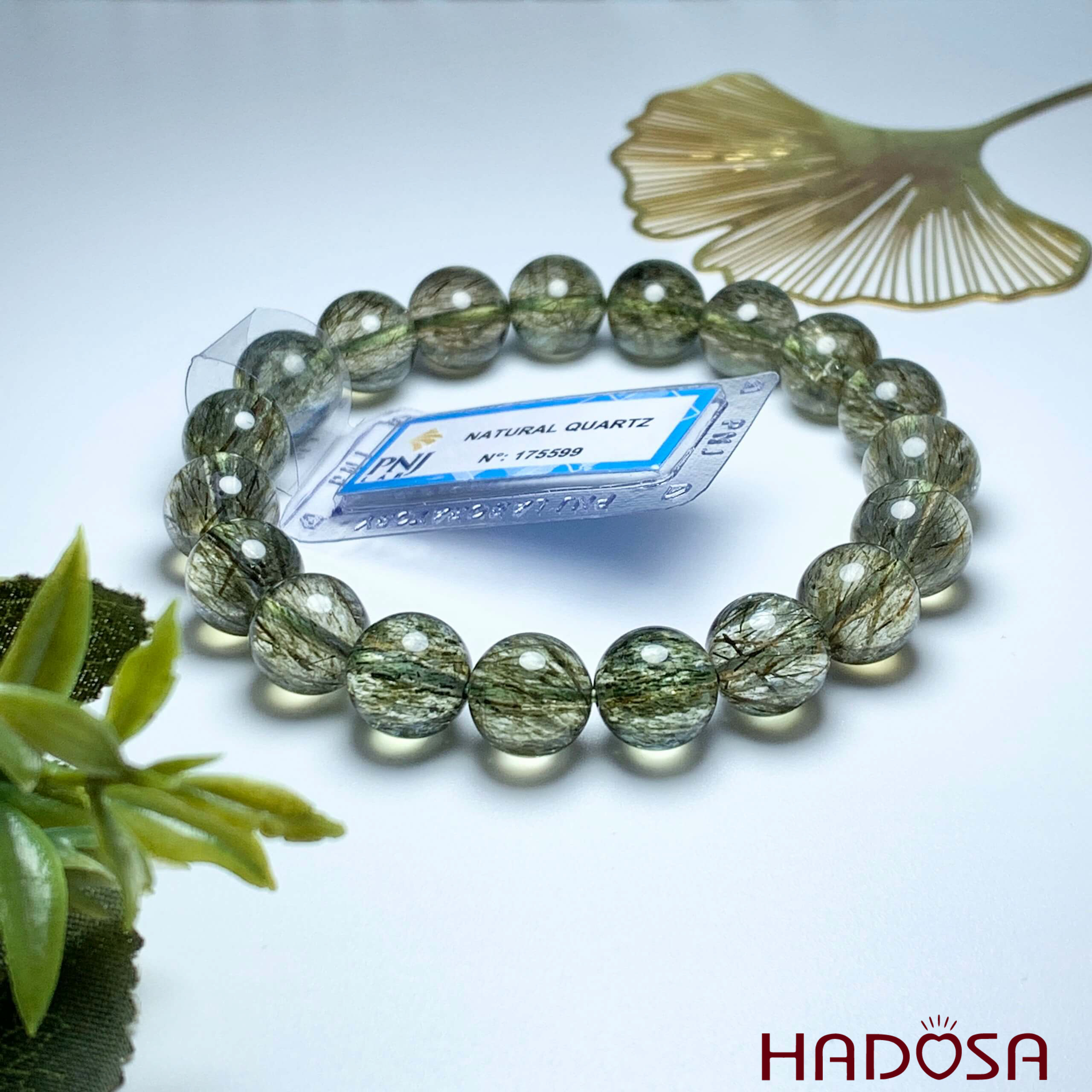 Thạch anh Tóc xanh 10mm 6A