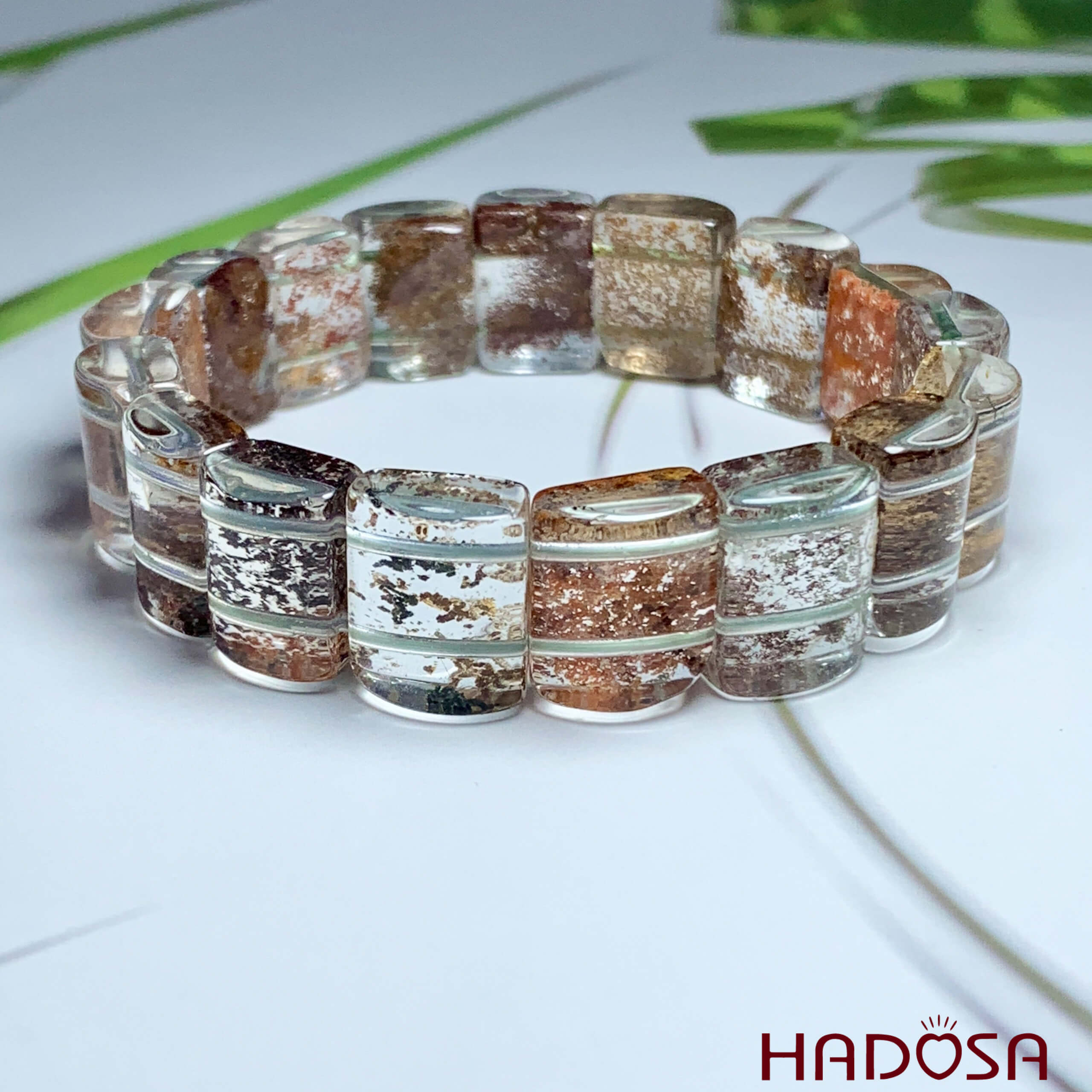 Vòng bản thạch anh ưu linh hoa 11x14mm