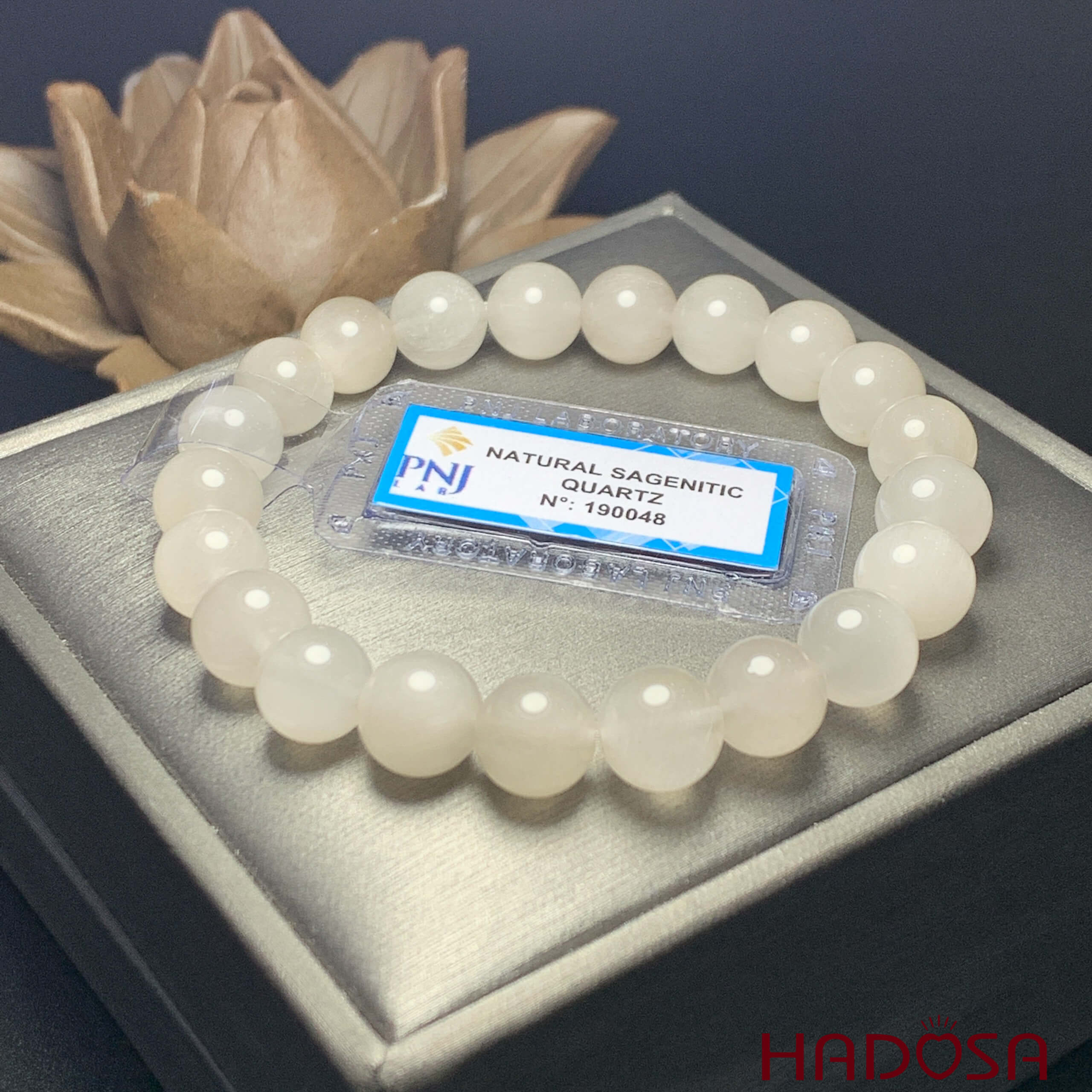 Vòng thạch ạnh tóc bạch kim 9mm cao cấp chuẩn 6A