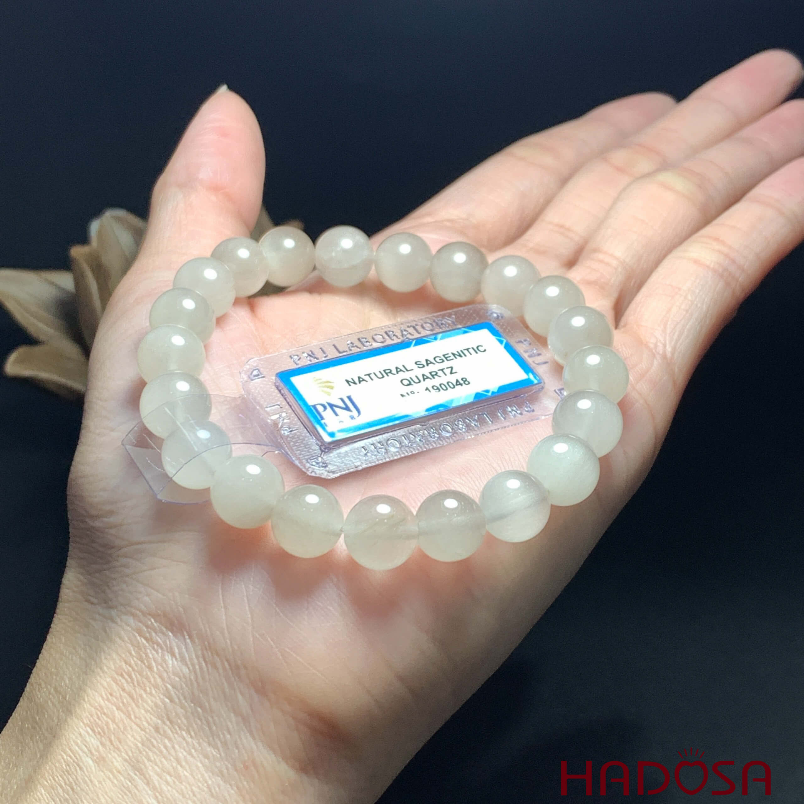 Vòng thạch ạnh tóc bạch kim 9mm cao cấp chuẩn 6A