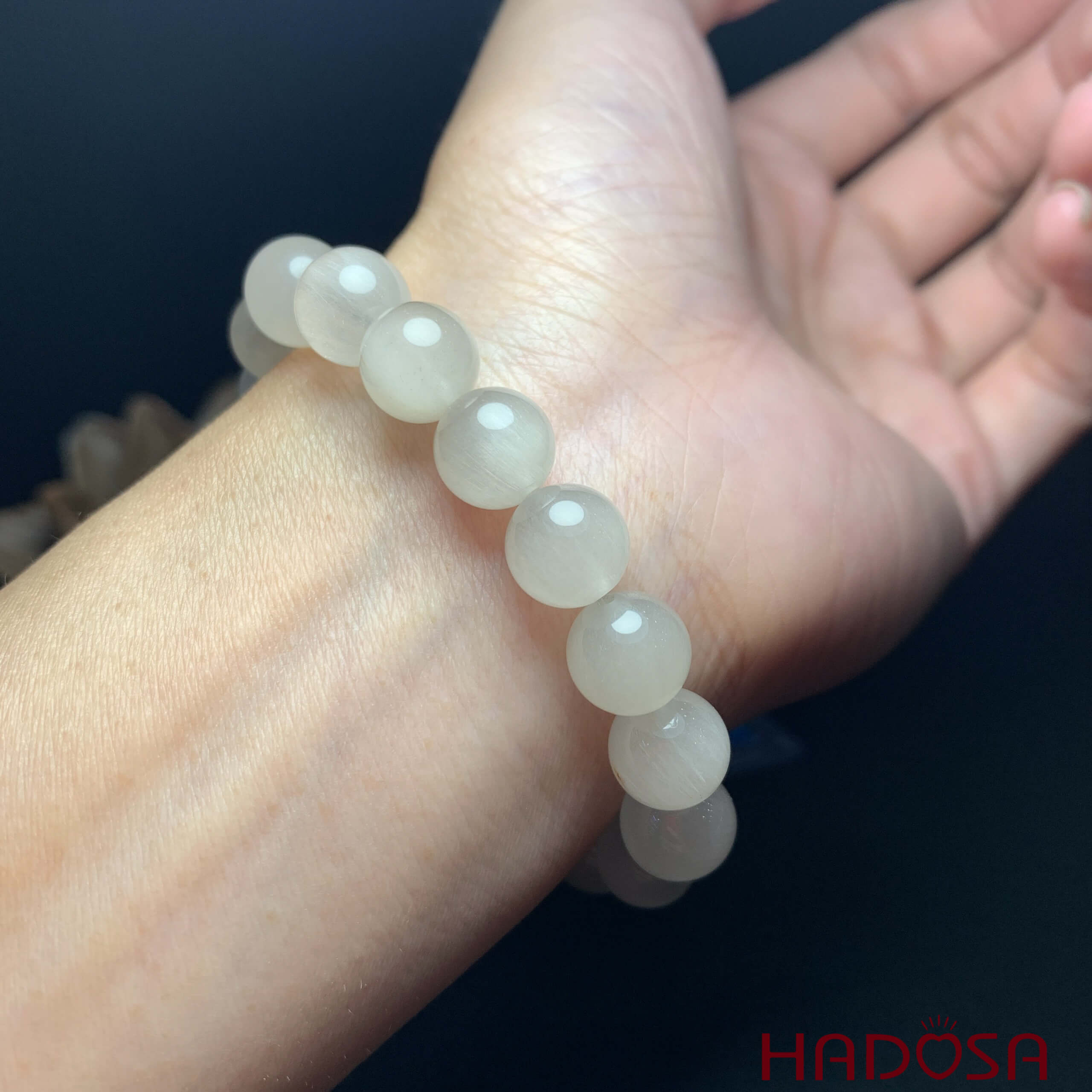 Vòng thạch ạnh tóc bạch kim 9mm cao cấp chuẩn 6A