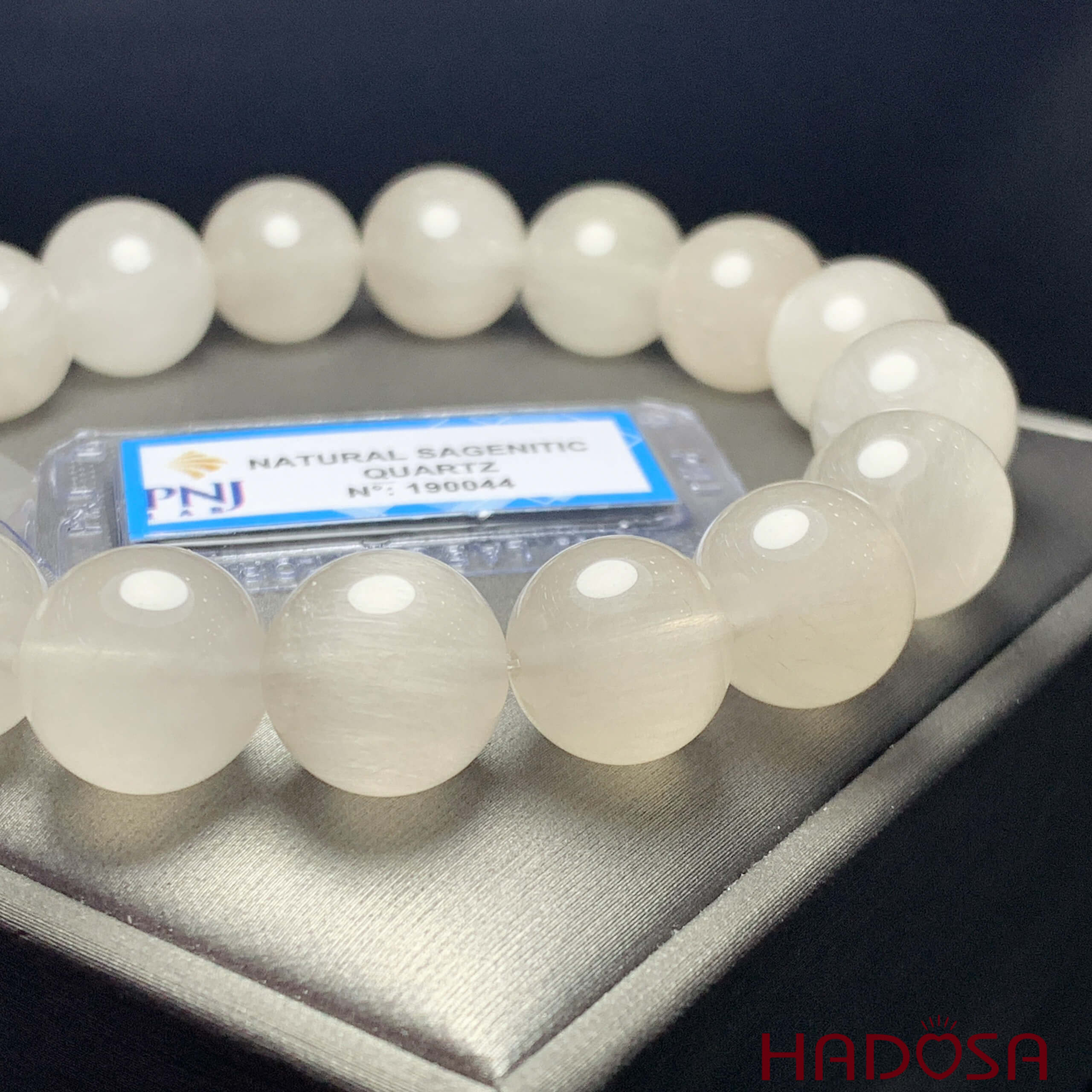 Vòng Đá Thạch Anh Tóc Trắng 12mm cao cấp chuẩn 6A