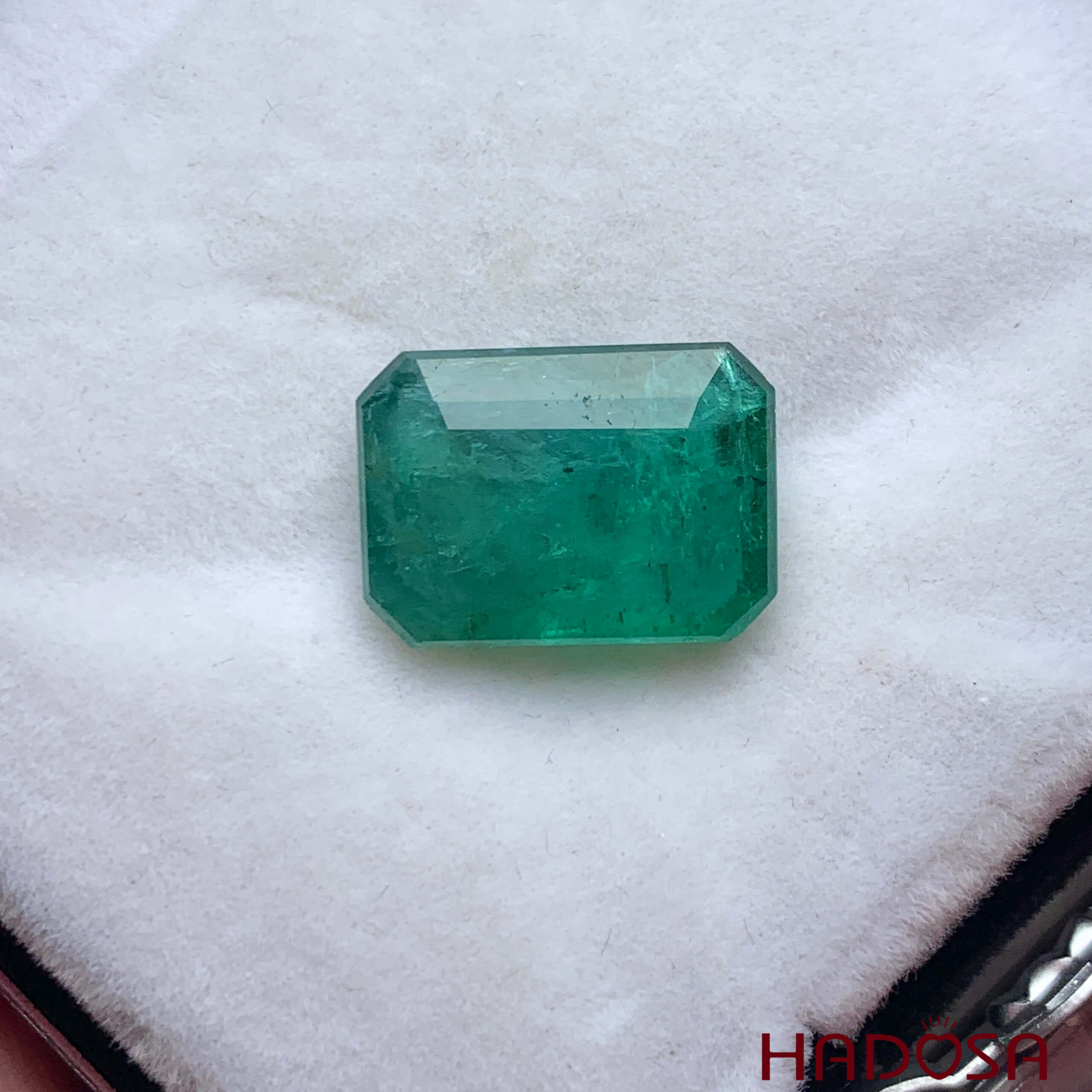 Mặt trang sức Emerald chữ nhật cao cấp