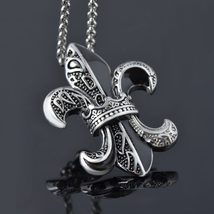 Mặt dây chuyền bạc Thái Chrome Hearts Fleur-De-Lis