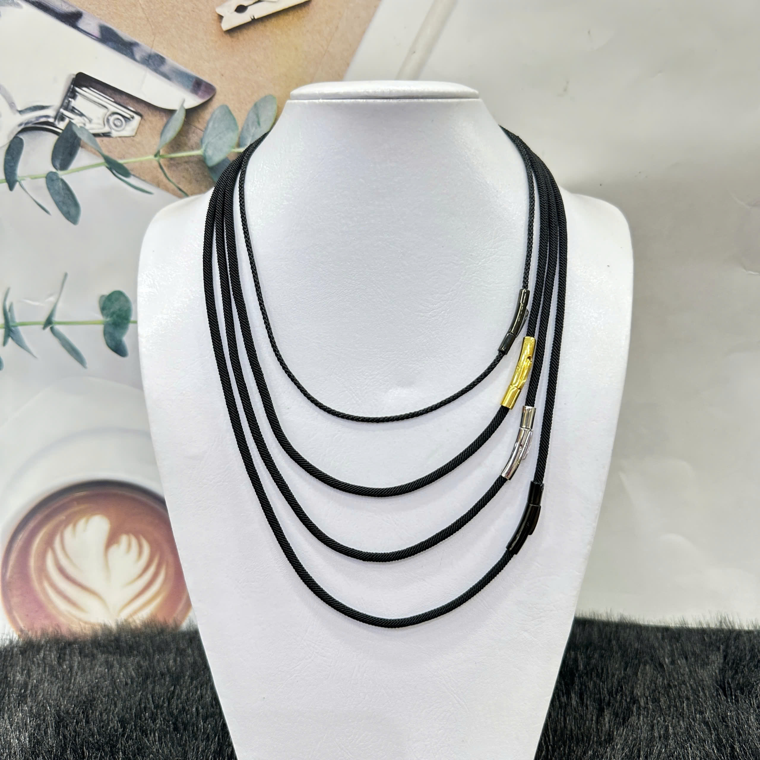 Dây vải dù mặt dây chuyền khoá Inox