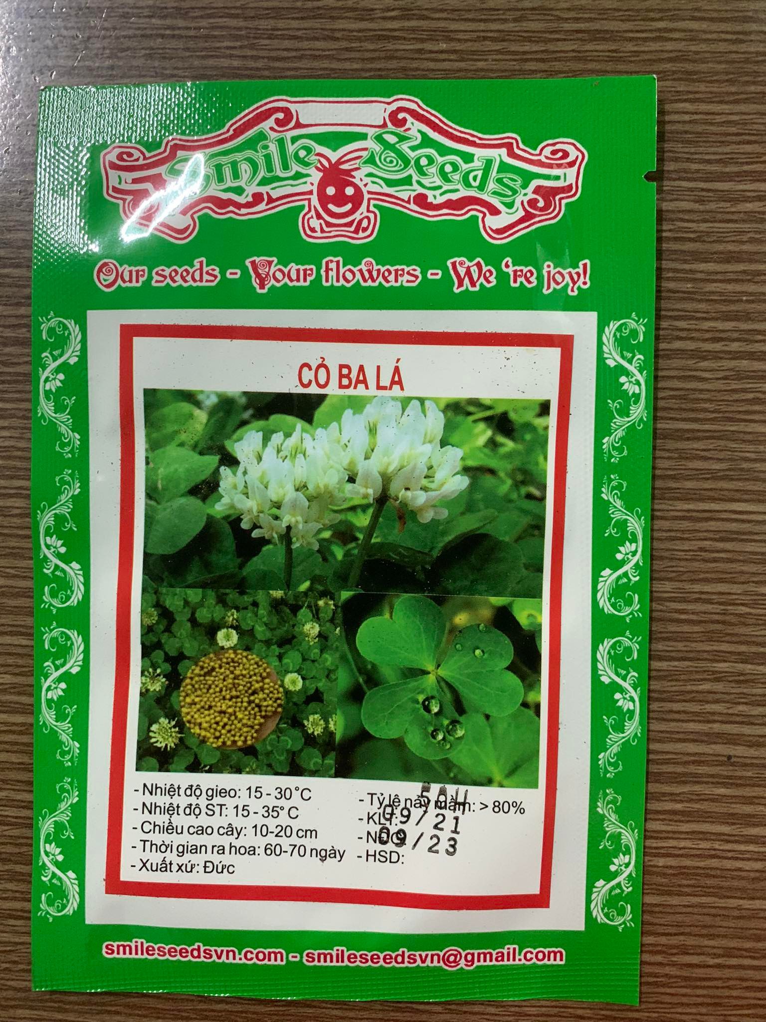 Hạt giống cỏ ba lá ( cỏ 3 lá ) - Gói 50 hạt