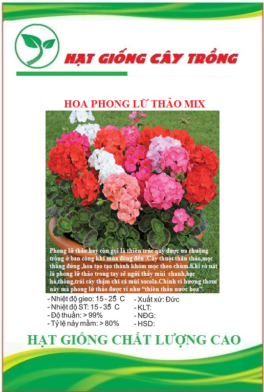 Hạt giống Hoa phong lữ thảo Mix  – Gói 10 hạt