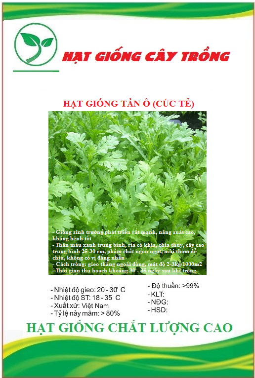 Hạt Giống Cải Cúc Tẻ (Rau Tần Ô )