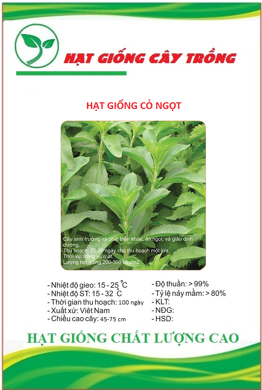 Hạt giống cỏ ngọt stevia (cúc ngọt) - Gói 5 hạt
