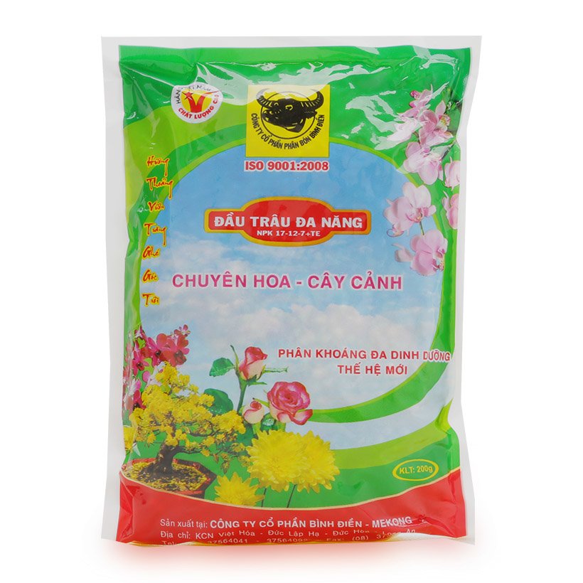 Phân Đầu Trâu Đa Năng 17-12-7+Te Cao Cấp Bịch 200g