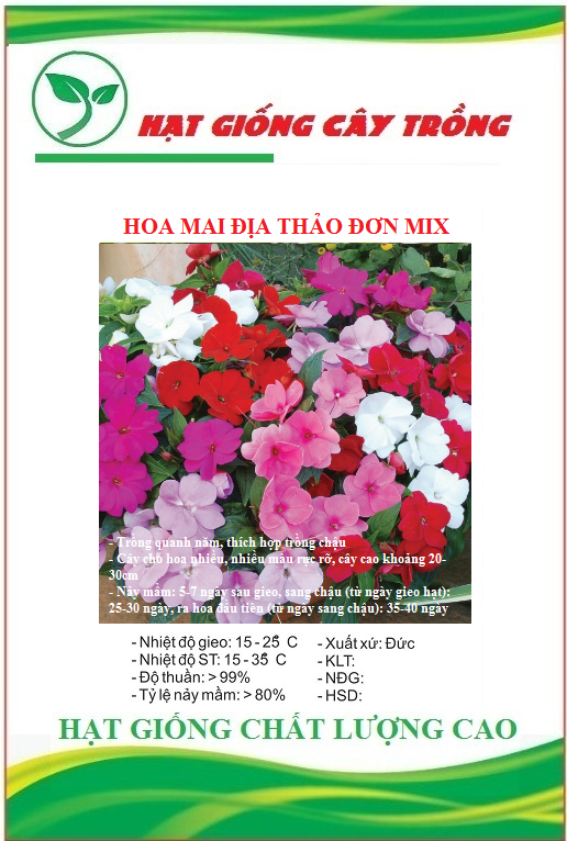 Hạt Giống Hoa Mai Địa Thảo Đơn Nhiều Màu - Gói 20 hạt