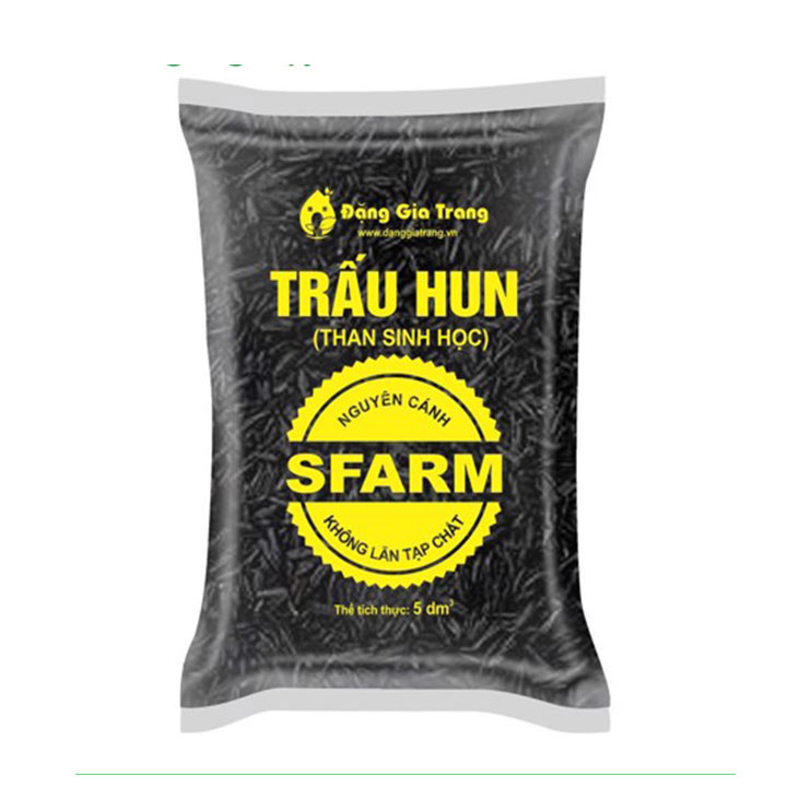 Giá thể trấu hun nguyên cánh Sfarm 5DM3 - 1 túi 500gram