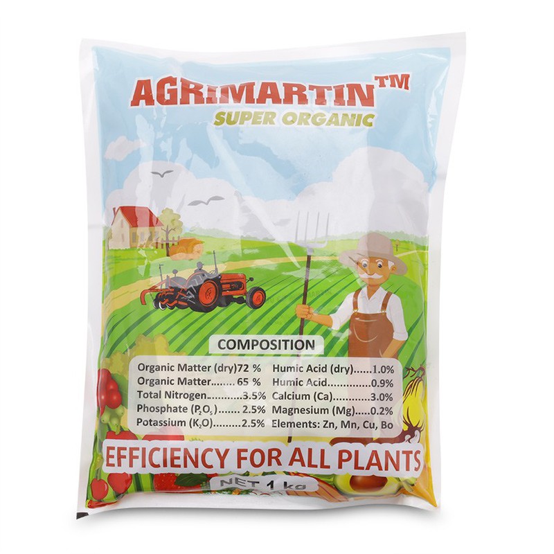 Phân Gà Hữu Cơ SINH HỌC AGRIMARTIN Super Organic.gói 1kg