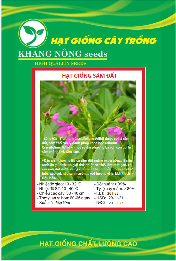 Hạt Giống Sâm Đất Thổ Sâm