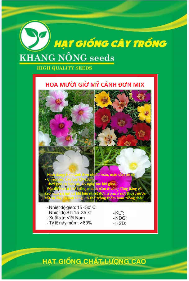 Hạt Giống Hoa Mười Giờ Mỹ Cánh Đơn