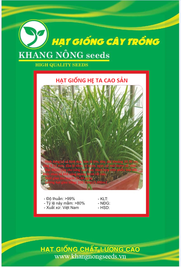 Hạt giống Hẹ Ta Cao Sản - Gói 2gram