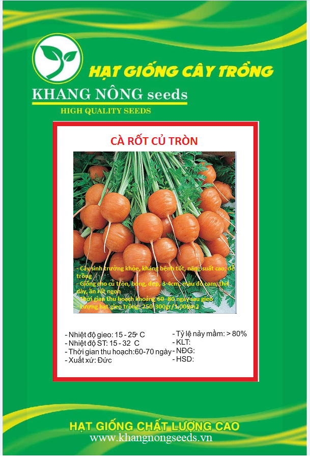 Hạt Giống Cà Rốt Củ Tròn Paris